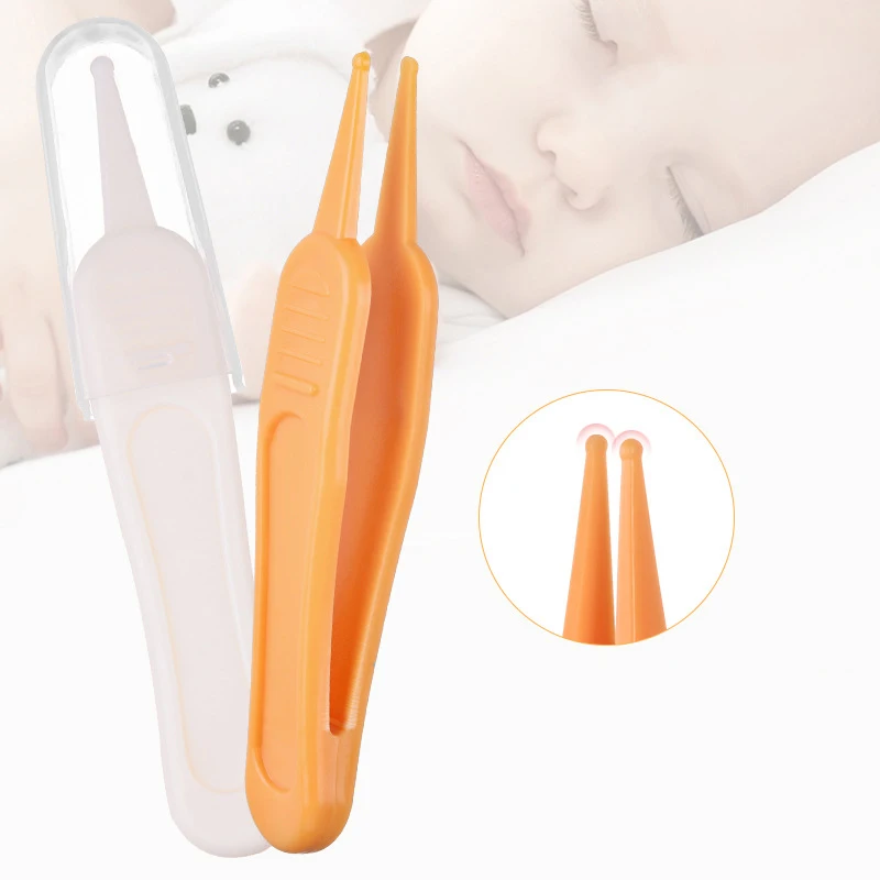 

Baby toiletries Baby nose clip Baby daily care cleaning tweezers Safety round head clip