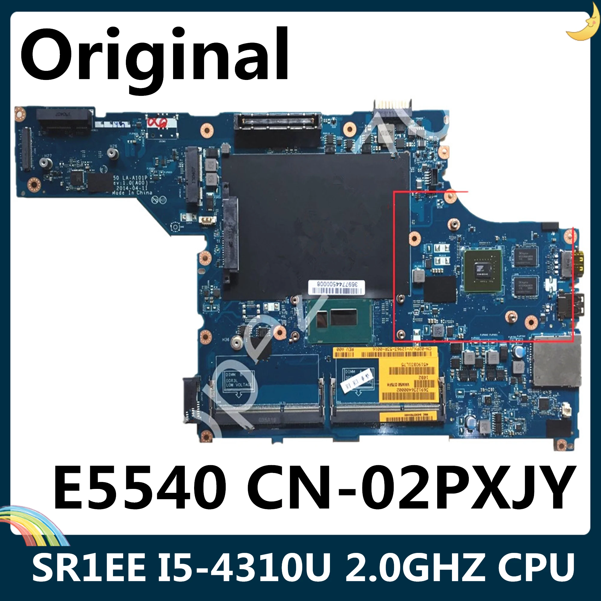 СОП для DELL E5540 Материнская плата ноутбука CN 02PXJY 2PXJY с SR1EE I5 4310U 2 0 ГГц Процессор LA A101P
