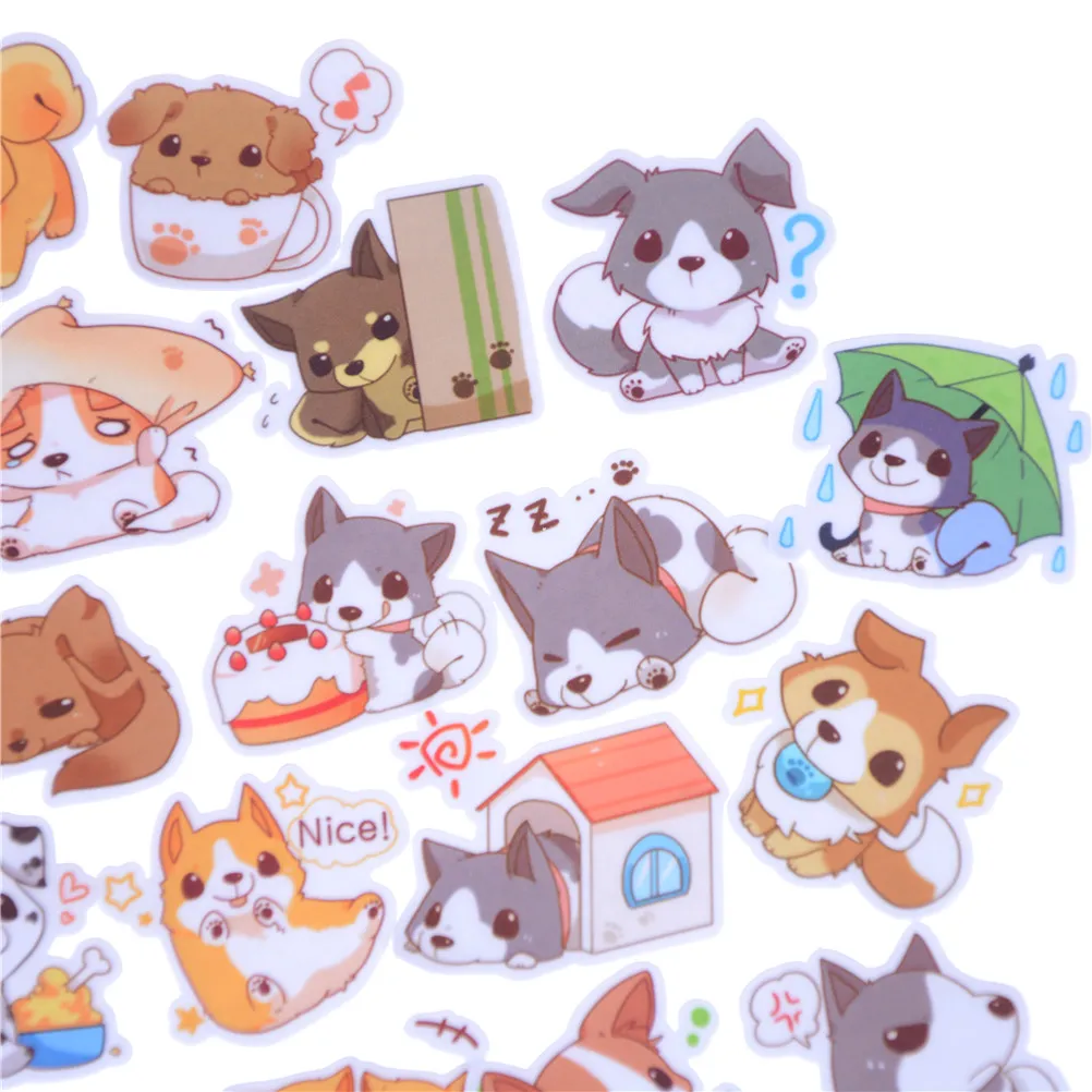 

40pcs Self-made Cute Dogs Scrapbooking Stickers Animal Decoration DIY Photo Albums Diary Label Sticker