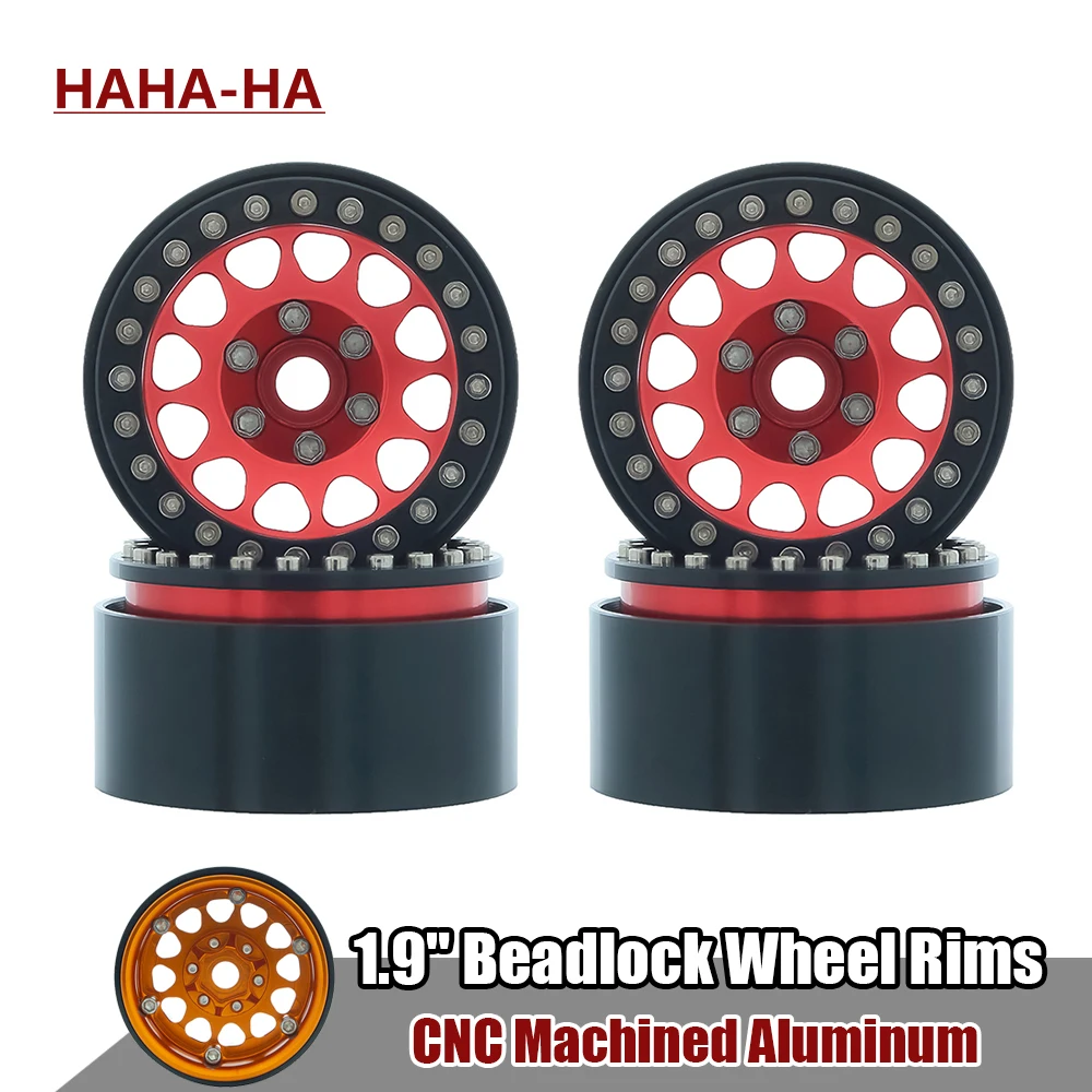 

1PCS/4PCS 1.9" Beadlock Wheel Rims 1/10 RC Crawler Axial SCX10 Capra Wraith TRX4 TRX6 YK4102