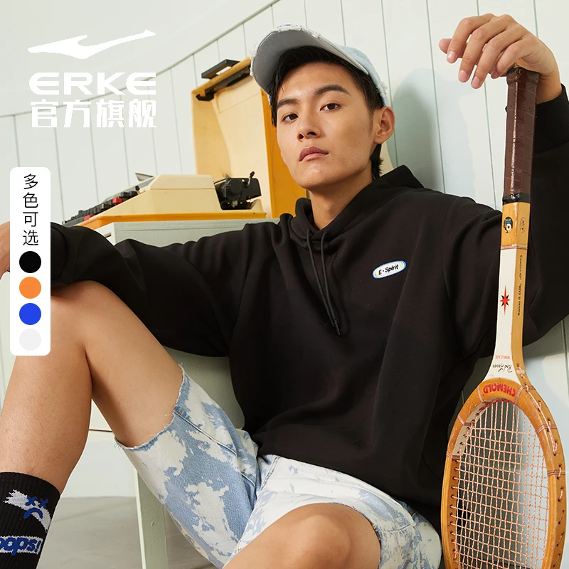 

Толстовка Hongxing Erke, Новинка весна-осень 2021, мужской тонкий модный Свободный Американский пуловер ins