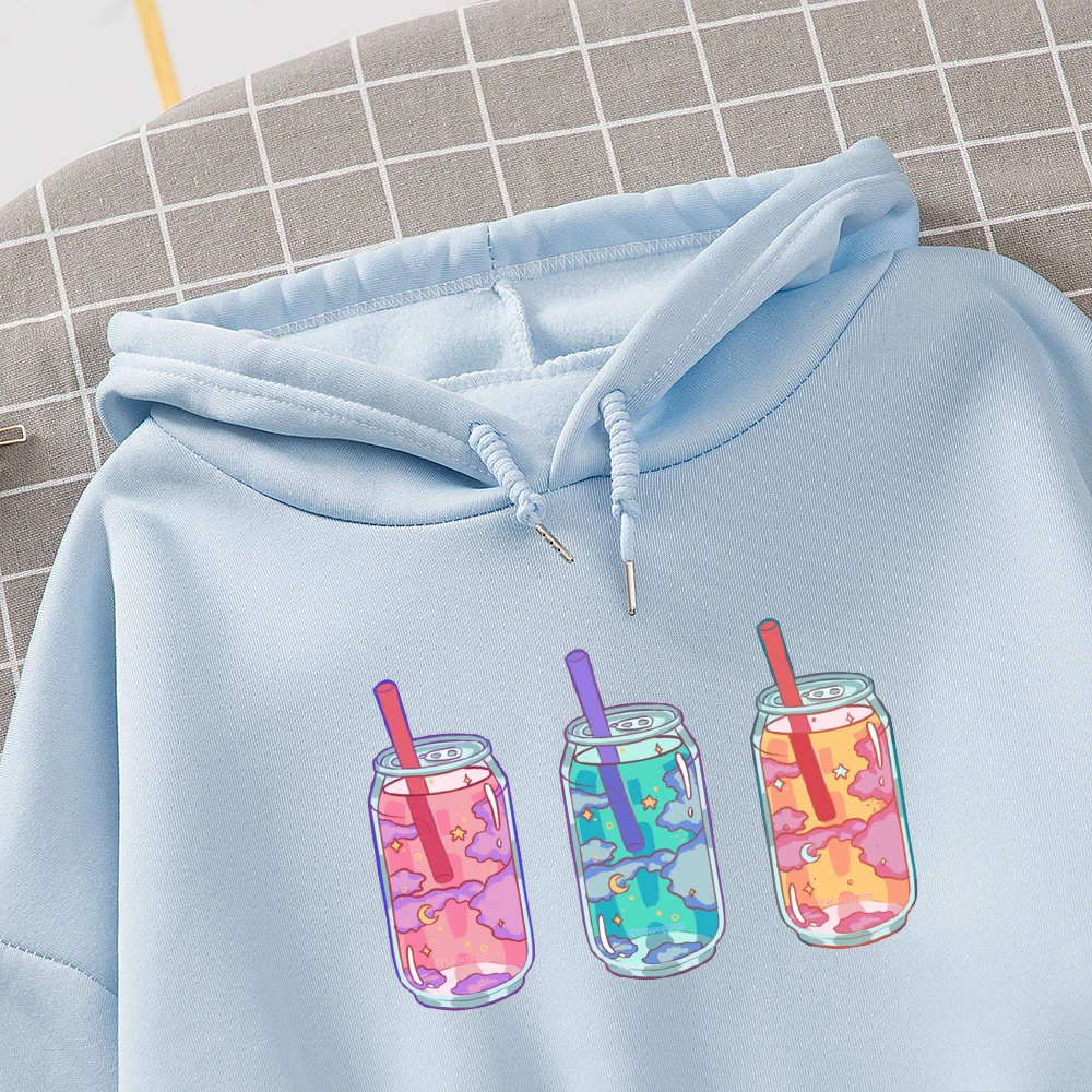 Women Sweetshirts Korean Ulzzang Hoodie 90s Cartoon Printing Sweatshirt Thick Hoodies Women Cute Oversized Sweatshirt with Hood