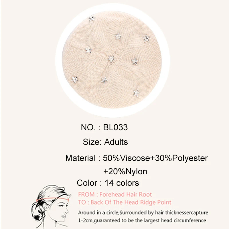 Geebro Women Star Angora rabbit Beret hat Beanies Soft Oversize Slouch hats Ladies Female Bonnet Winter Warm Fashion caps
