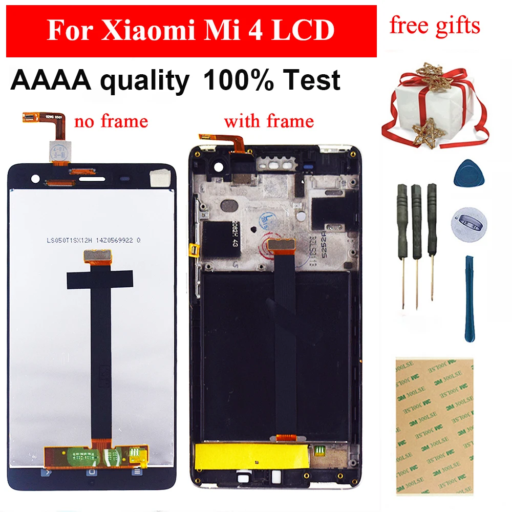 Для Xiaomi Mi4 lcd Dsiplay рамка сенсорный экран дигитайзер Датчик Стекло сборка для