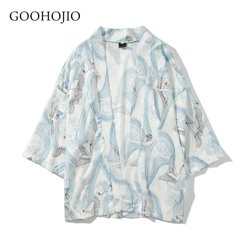 

GOOHOJIO 2021 New Spring and Autumn Chic Antiquity Shirt for Women Fashionable Casual Crane Shirt Women All-match Women Shirts