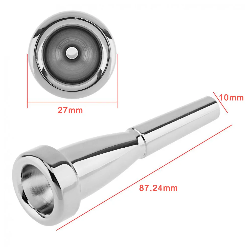 Профессиональные трубы мундштук 7C посеребренные металлические тромпета Пуля