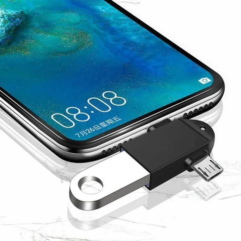 Мини-адаптер OTG Type-C 2-в-1 кабель для планшета Xiaomi жесткого диска флэш-накопителя