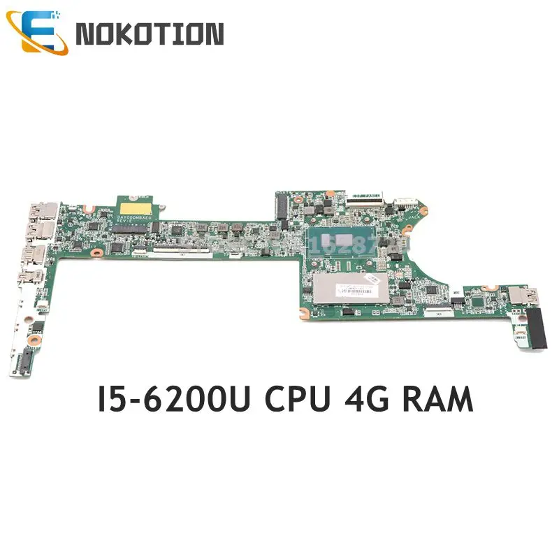 

NOKOTION 849427-001 849427-501 849427-601 for HP Spectre X360 13-4000 Laptop motherboard DAY0DDMBAE0 SR2EY I5-6200U CPU 4GB RAM
