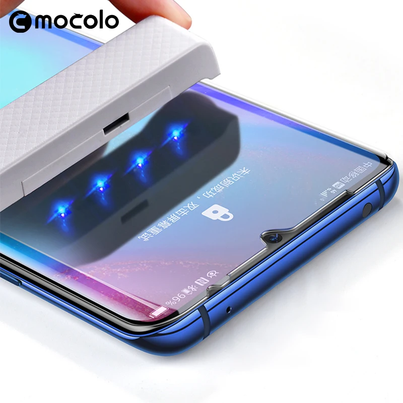 Закаленное стекло Mocolo для Huawei P30 Pro полностью наклеенное 5D изогнутое УФ Mate 20