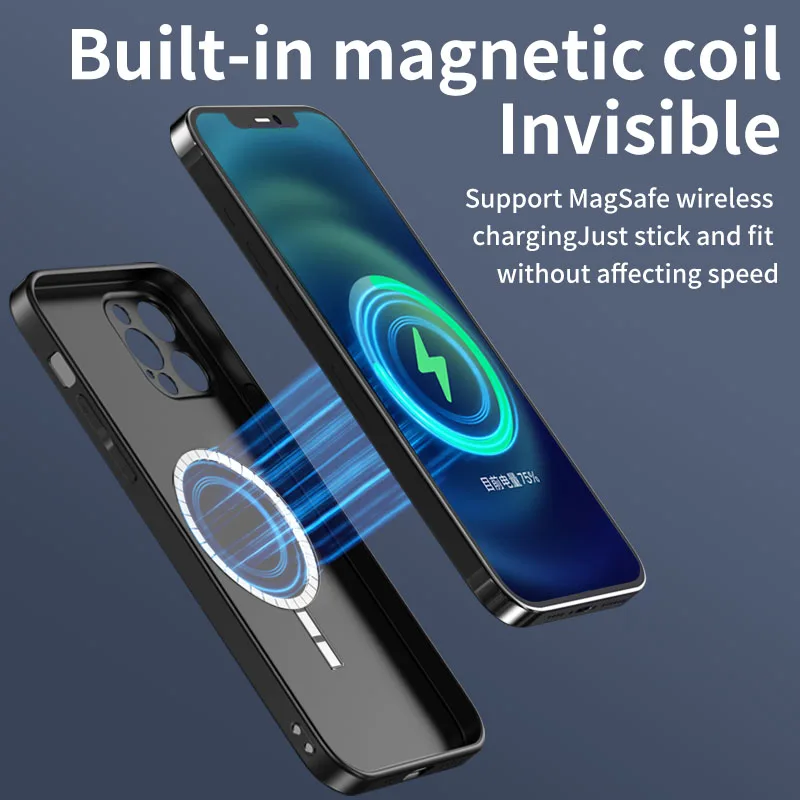 

Magnetic Matte Frosted Glass Cases for iPhone 11 12 Pro Max Mini Anti-Fingerprint Support Magsafing Wireless charging Back Cover