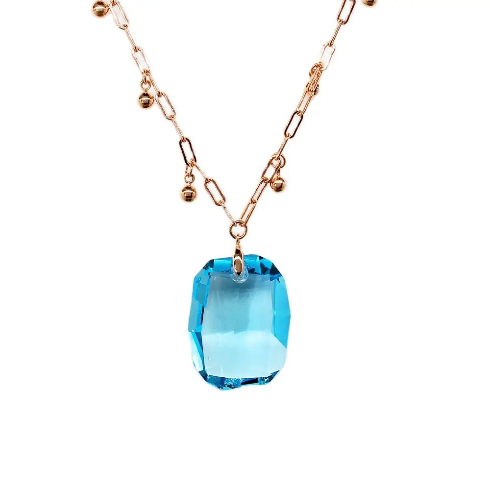 

Роскошный объемный чокер с покрытием из 18-каратного розового золота, женское ожерелье, корейское металлическое ожерелье с цепочкой на свит...