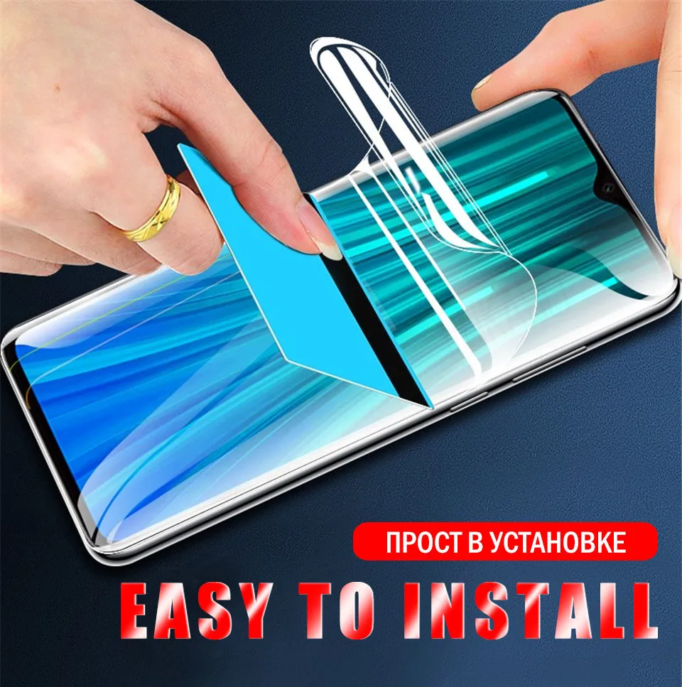 35D полное покрытие Гидрогелевая пленка для Xiaomi Redmi Note 5 6 10 7 8T 8 Pro Защита экрана для Redmi 9T 8A 7A 6A мягкая пленка не стекло