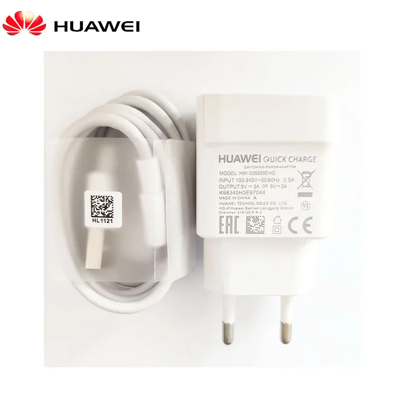 Быстрое зарядное устройство huawei QC2.0 9 В 2 а с европейской вилкой Usb 3 1 кабель type C