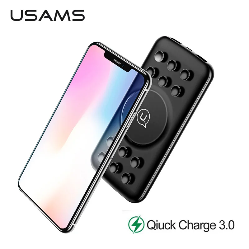 USAMS QC3.0 10000 мА/ч Дополнительный внешний аккумулятор PD3.0 беспроводной быстрая