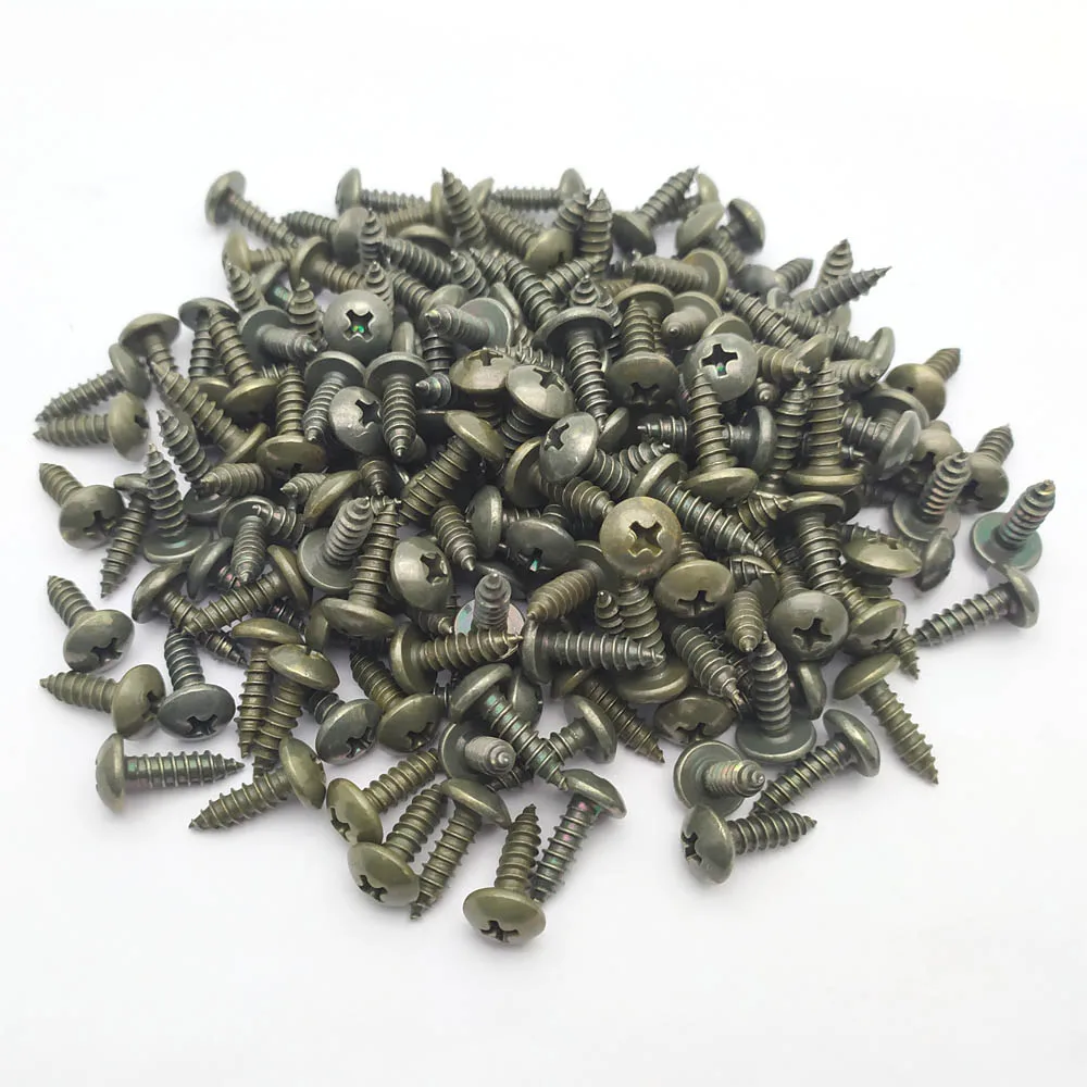 

50pcs Plastic Cover Metal Retainer Self-tapping Screws Bolt M4 M5 for Car Motorcycle Scooter ATV Moped E-bike