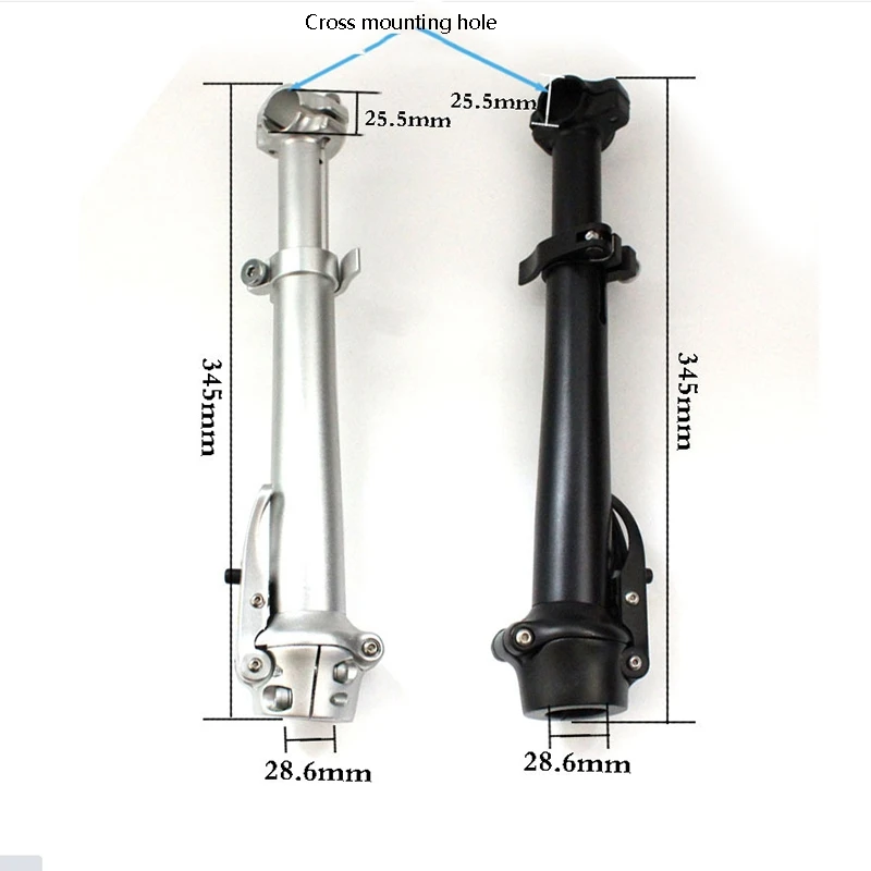

Folding Stem Toothless Aluminum Alloy Folding Riser Bicycle Accessories Handlebar Stem 28.6