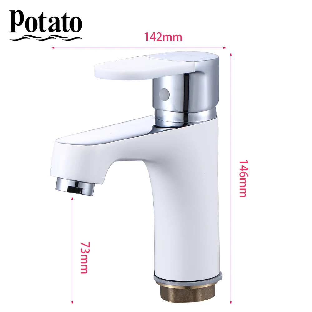 potato 4 colors bathroom faucet stainless steel basin mixer bathroom accessories tap bathroom sink basin mixer tap p10223 free global shipping