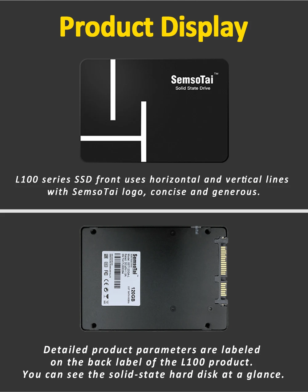 Semsotai 2,5 дюйма ssd 120 ГБ hdd SATA III 3D NAND флэш-память TLC 450 МБ/с. кремния motion Внутренние твердотельные жесткие диски для настольных