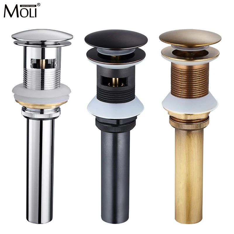 Латунная раковина MOLI выдвижной слив латунная сливная пробка для ванной внутри и