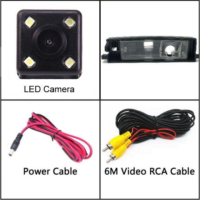 4 LED Для TOYOTA visi Echo Yaris XP10 хэтчбек камера заднего вида ночного видения камера заднего вида Автомобильная камера заднего вида HD CCD широкий угол - Название цвета: 4 LED
