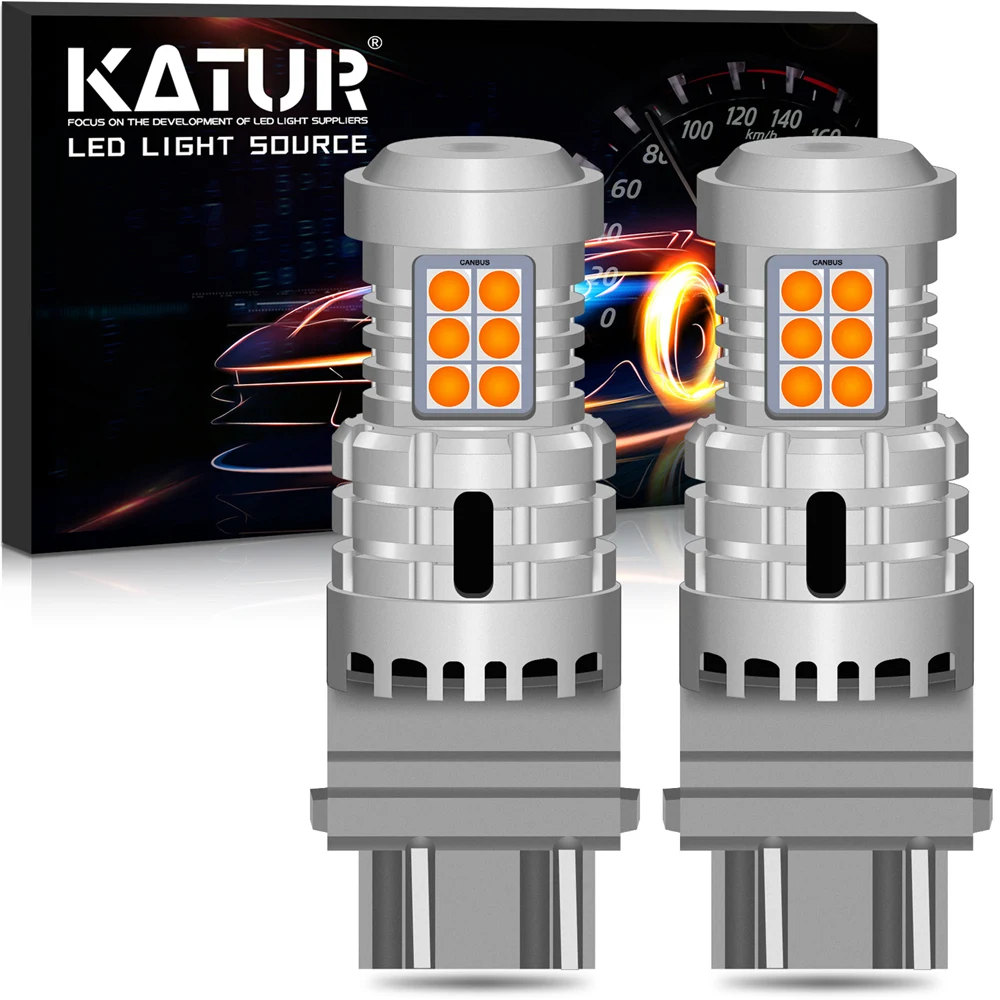 2 шт. P27/7 Вт 3157 светодисветодиодный без ошибок Canbus Hyper Flash Сигнал поворота фонарь