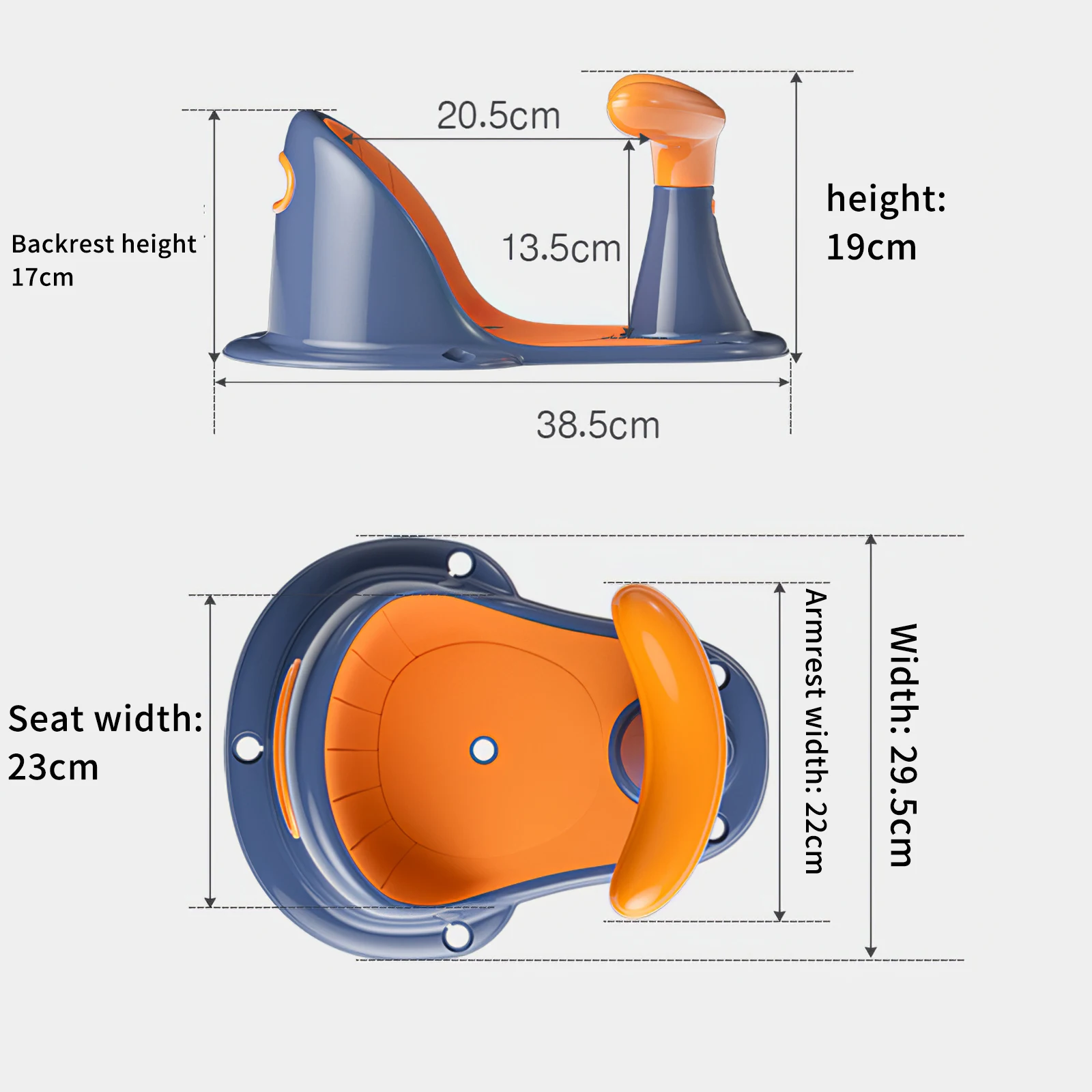 

Infant Baby Plastic Bath Seat Portable Baby Bath Seat With Back Support And Suction Cup Bathroom Supplies Security Safety Chair