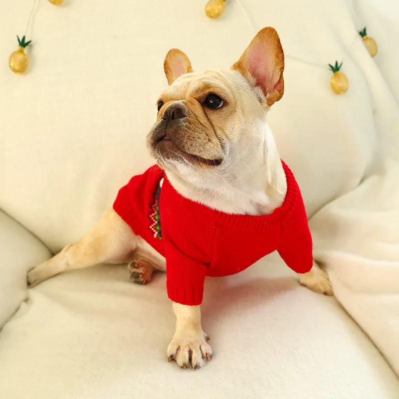 PETCIRCLE одежда для домашних животных Французский бульдог коргис Мопс Удобная двухногая одежда маленькие и средние собаки Рождественские свитера
