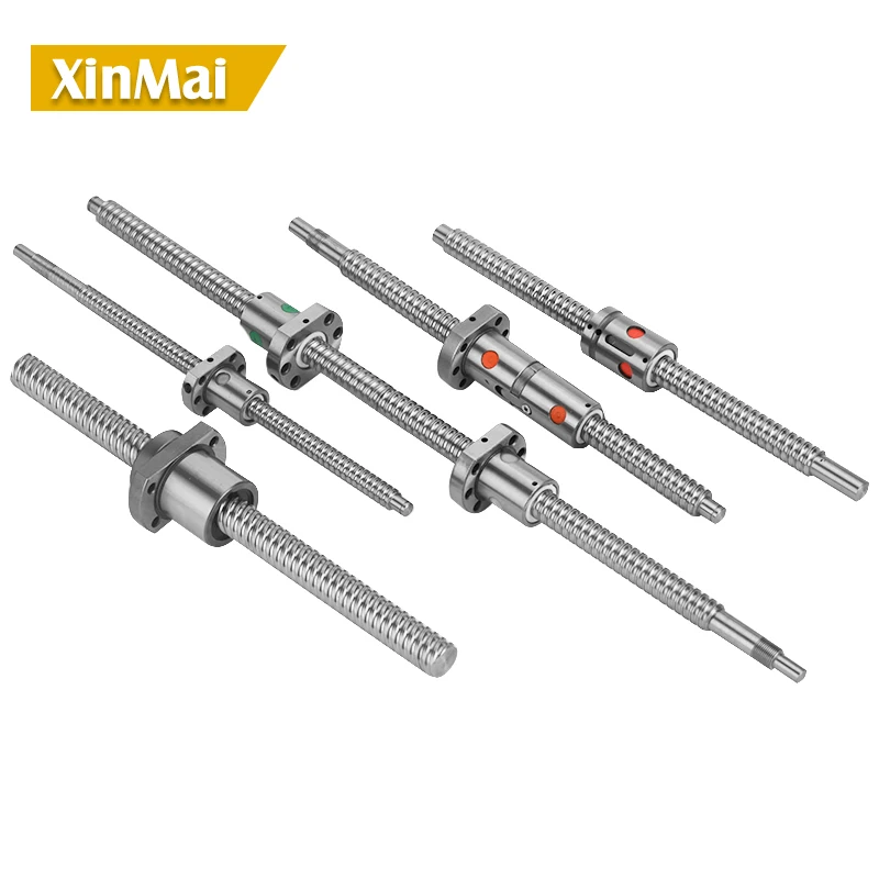RM2505 шариковый винт SFU2505 200 2550 мм 25 C7 с фланцем 2505 2510 Одиночная/двойная гайка BK/BF20
