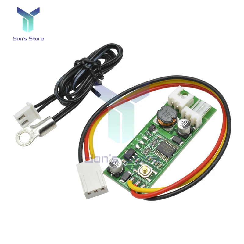 DC 12 В 2-3 провода контроль температуры Denoised регулятор скорости регулятор с зондом ВКЛ/ВЫКЛ для компьютера ПК Вентилятор/сигнализация