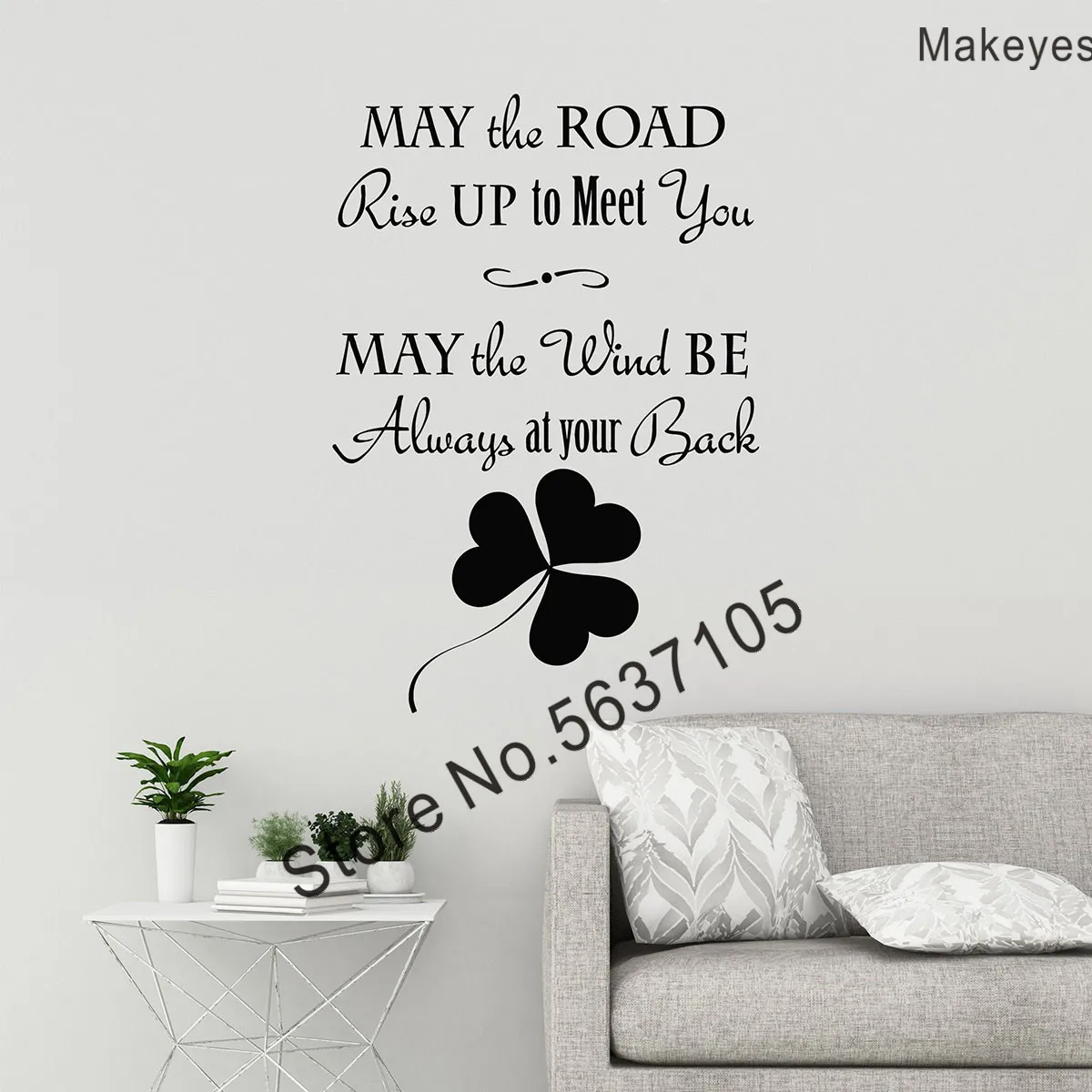 Виниловые наклейки на стену Makeyes Old Irish Blessing домашние Наклейки стены для гостиной