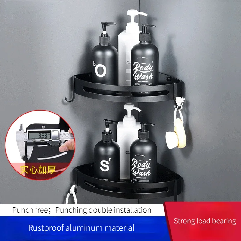 

Настенная полка, полка для хранения без отверстий, треугольное пространство, алюминиевые Антикоррозийные полки для ванной, аксессуары для ...
