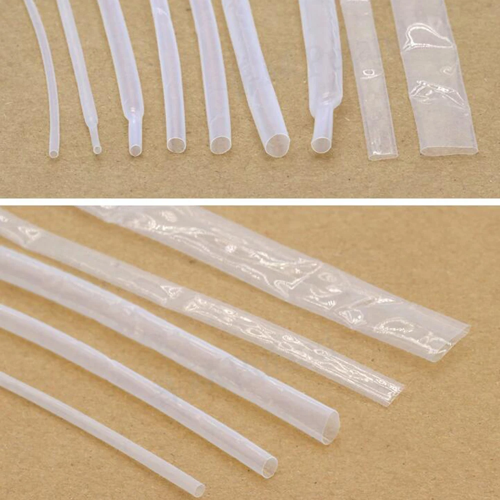 

1Meters Transparent PTFE 1.7:1 Heat Shrink Tube2mm-4mm-6mm-8mm-9.6mm F46 1.3:1 Heat Shrink Tubing Insulation Tube