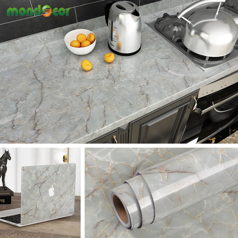 

Hot Sales Marble Wallpaper for Walls in Rolls Kitchen Waterproof Wall Sticker Film Home Decor Self Adhesive Vinyl Matte or Shiny