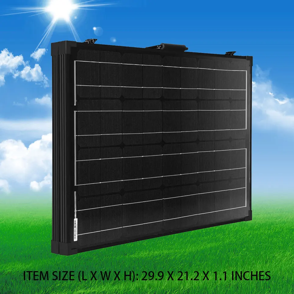 

130W portable foldable solar panel luggage compartment 12V single crystal folding solar module with LCD charging controller