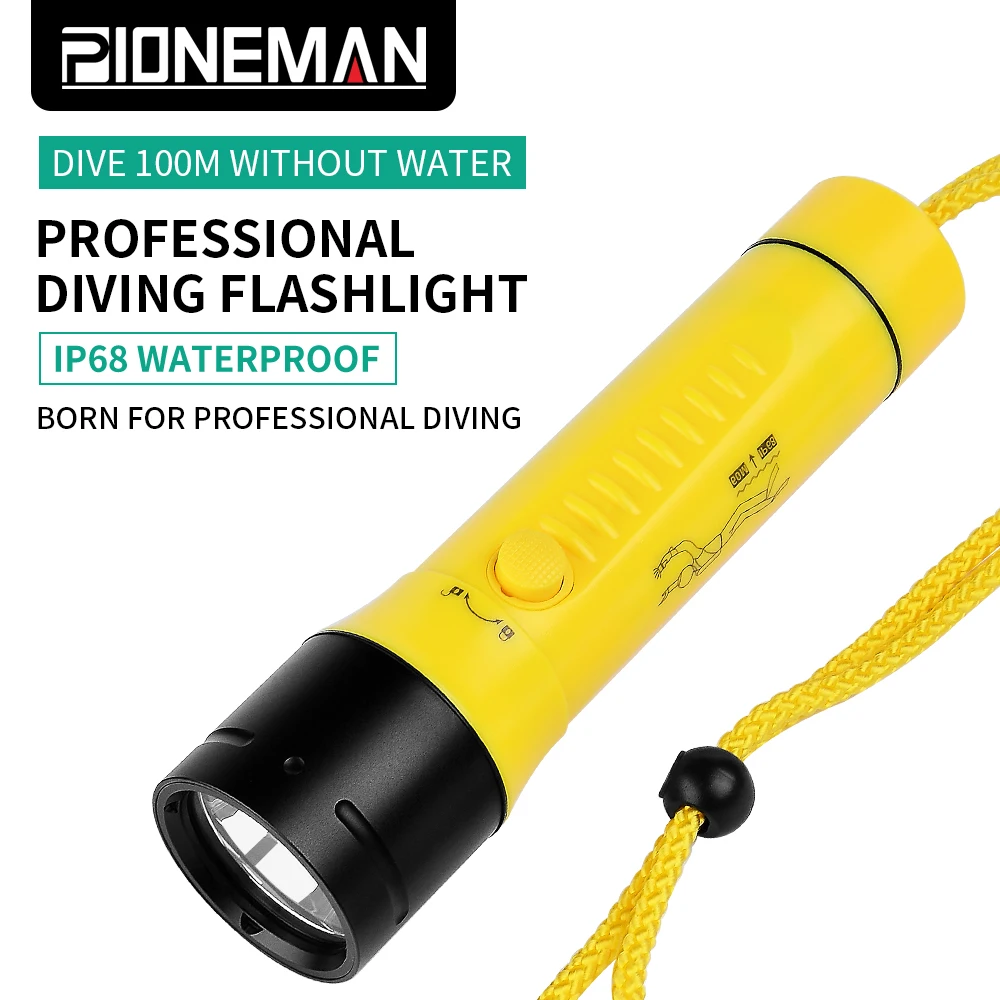 Professional Diving Flashlights IP68 Waterproof Underwater Equipment Patrol Travel Home