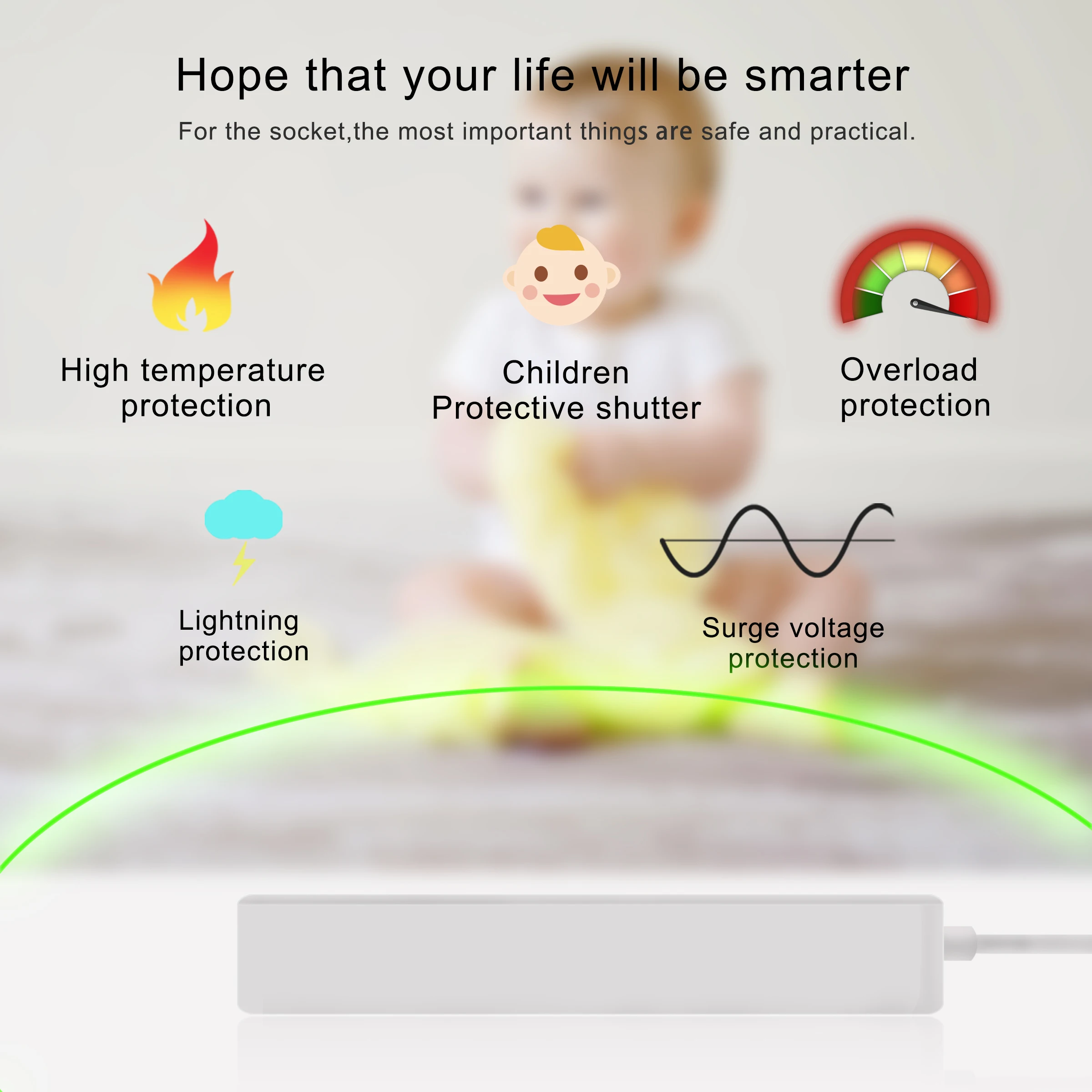 Tuya Wifi power Strip 3 ЕС умные розетки с 4 usb-портами умный дом приложение голосовой беспроводной пульт дистанционного управления работает с Alexa