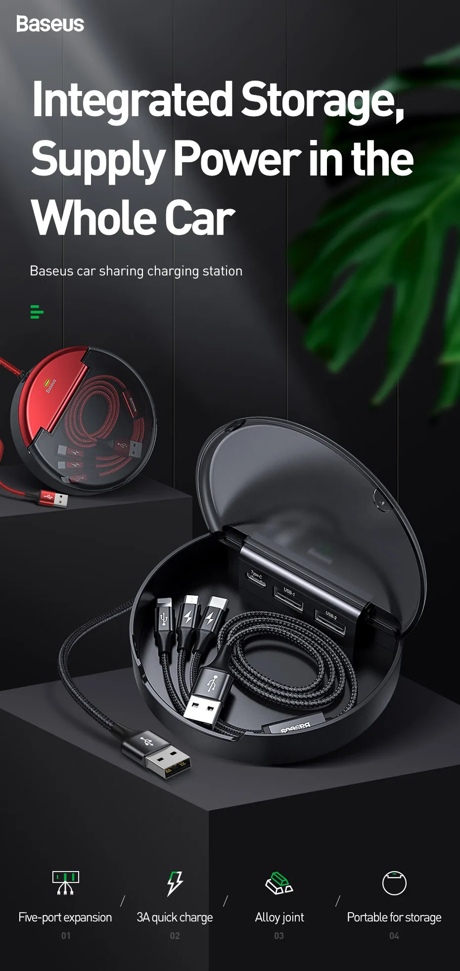 Baseus 3 в 1 USB кабель для iPhone 11 XR XS Max usb type C кабель для samsung Xiaomi Micro USB кабель с кабелем Органайзер чехол