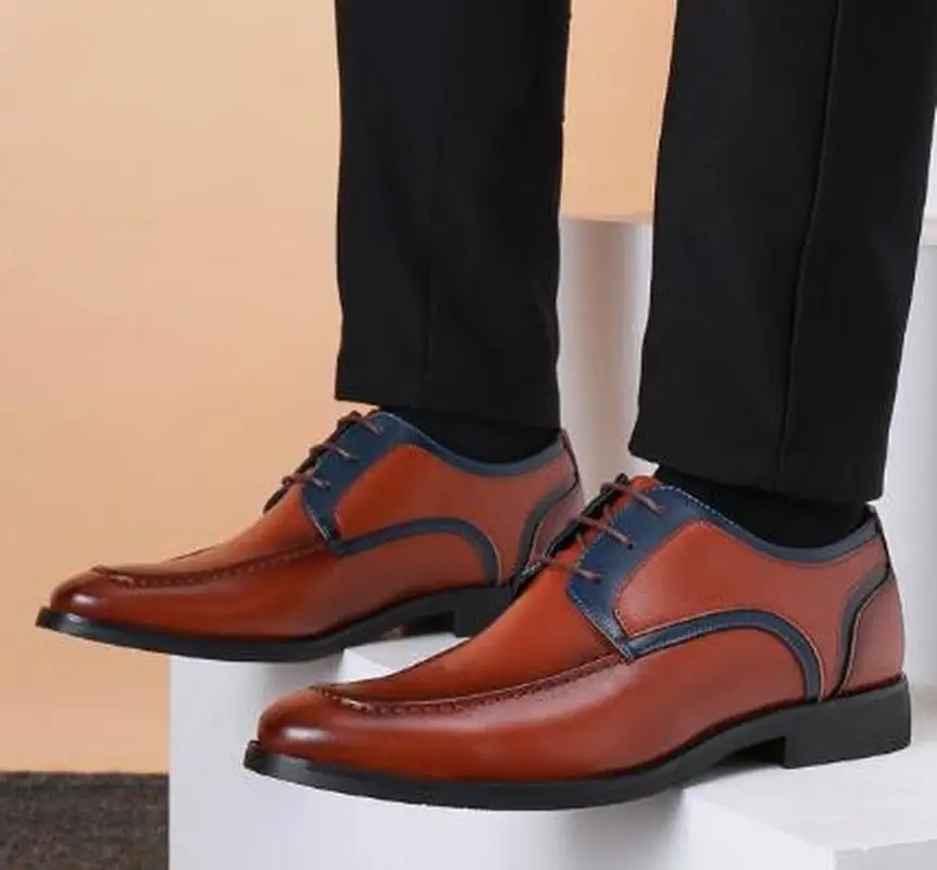 Мужская деловая мужская Винтажная обувь из искусственной кожи размера плюс