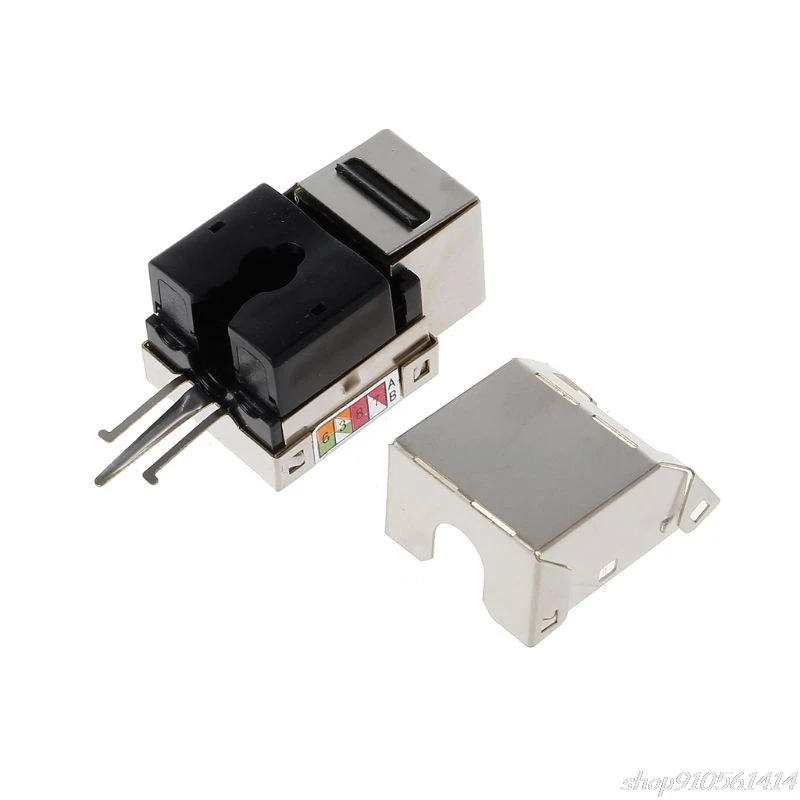 

1Pc RJ45 Keystone Cat6 Shielded FTP Copper Alloy UTP Network Module Keystone Jack Network Connector Adapter Socket N02 20