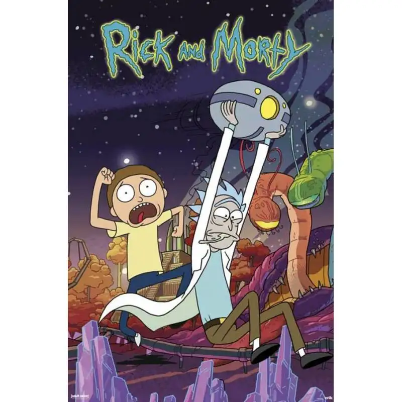 Плакаты из фильма плакат Рик и Морти планета (планет Морти) (плакат 61x91 5) - купить