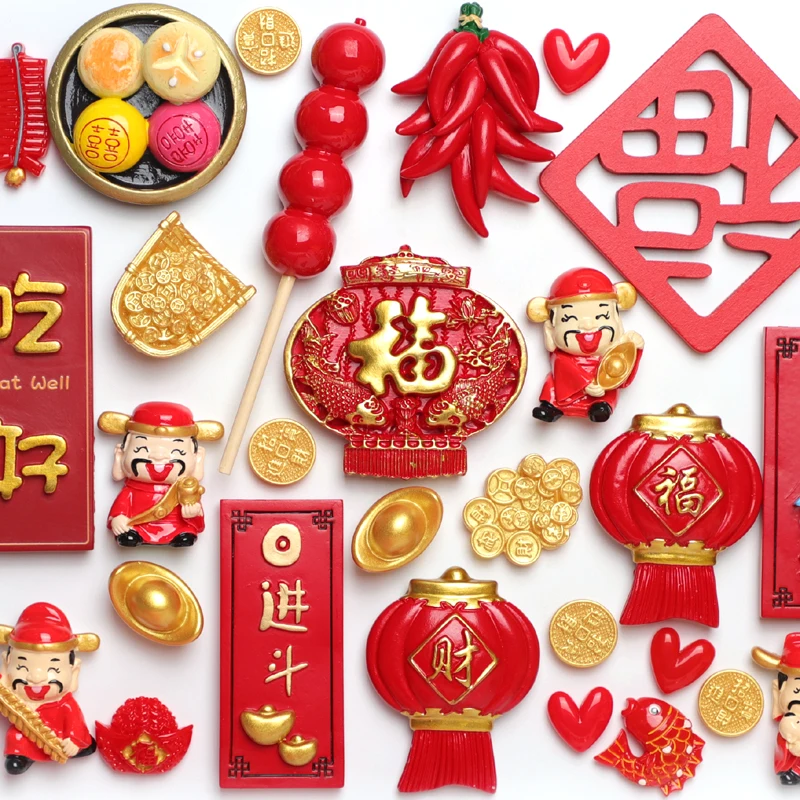 2022 праздничный креативный магнит в китайском стиле для холодильника Чили