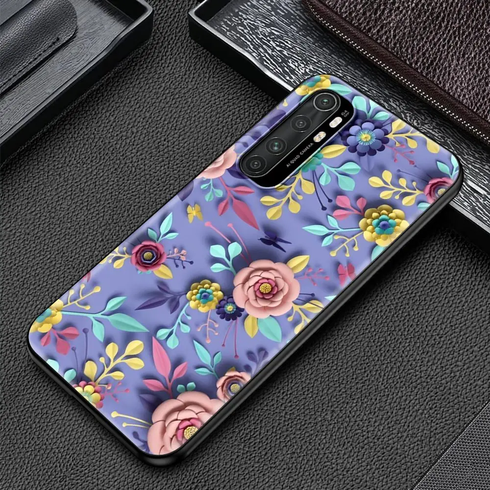 

Flowers Shockproof Silicone TPU Case for Xiaomi Mi 10S Poco X3 NFC 10 10T Note 10 Pro 9T CC9 CC9E Phone Coque