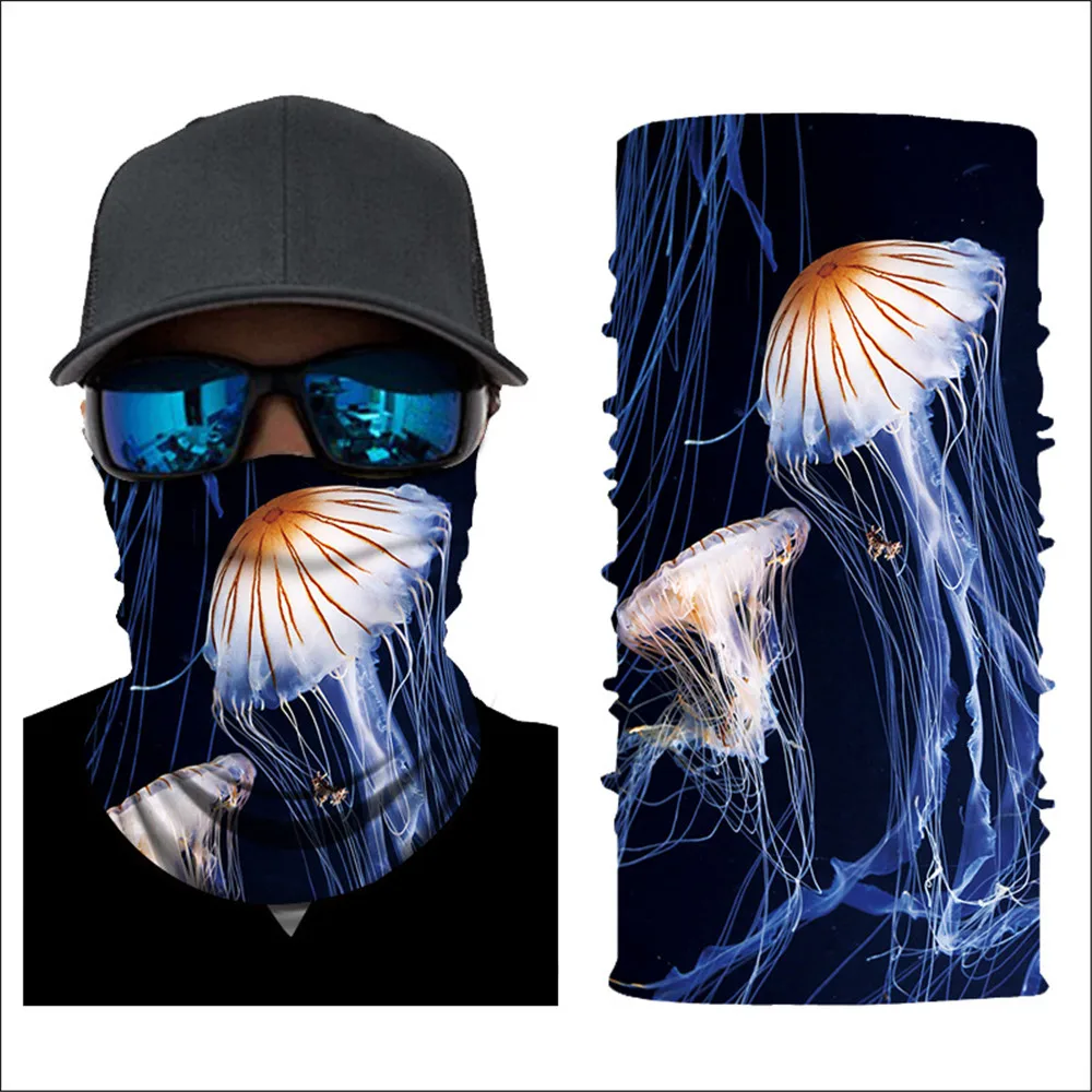 3D море шарф с животными для верховой езды занятий спортом бандана со