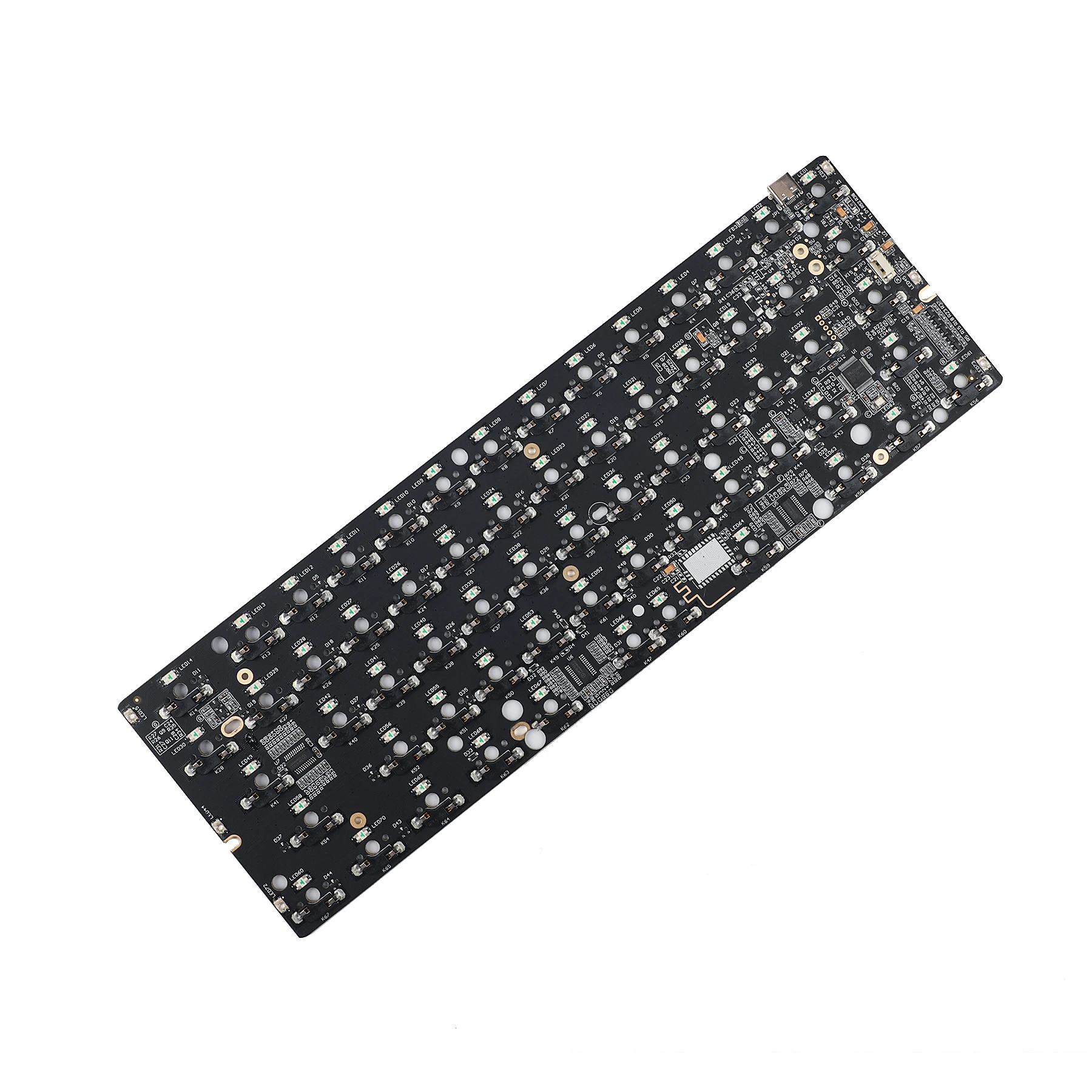 60 65 pcb gk61 gk64 gk68 hotswap type c wired bluetooth mac full rgb plate for gk61x gk61xs gk64x gk68x mechanical keyboard free global shipping