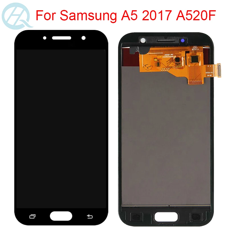 Pantalla t&aacute;ctil TFT LCD para Samsung Galaxy A5 2017, montaje de Panel t&aacute;ctil con Marco, SM-A520F de 5,2 pulgadas, A520F-0