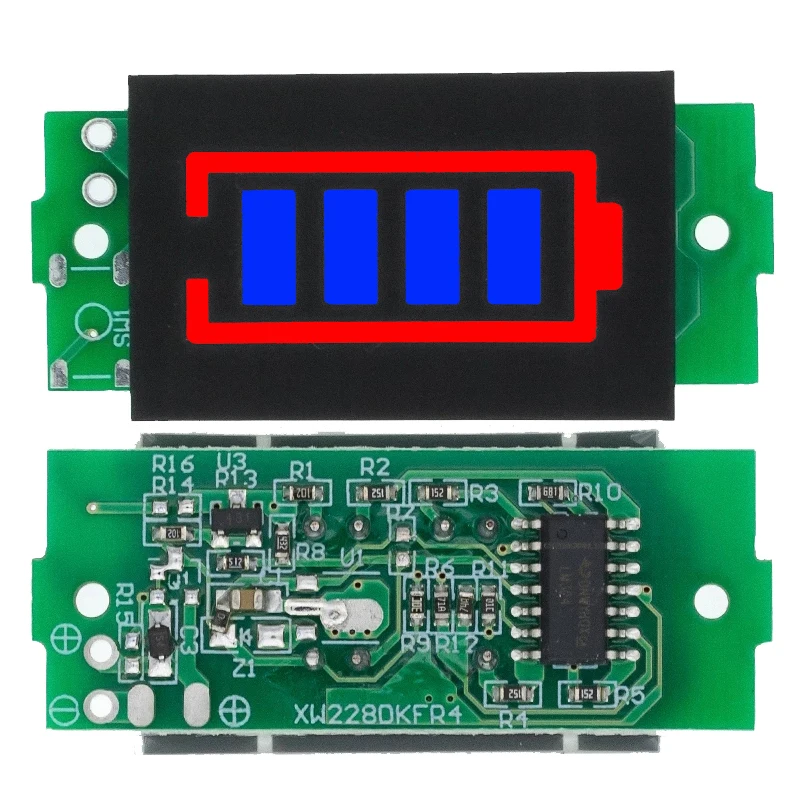 Индикатор емкости литиевого аккумулятора 3S I72 12 6 в с синим дисплеем|li-ion 3s|power