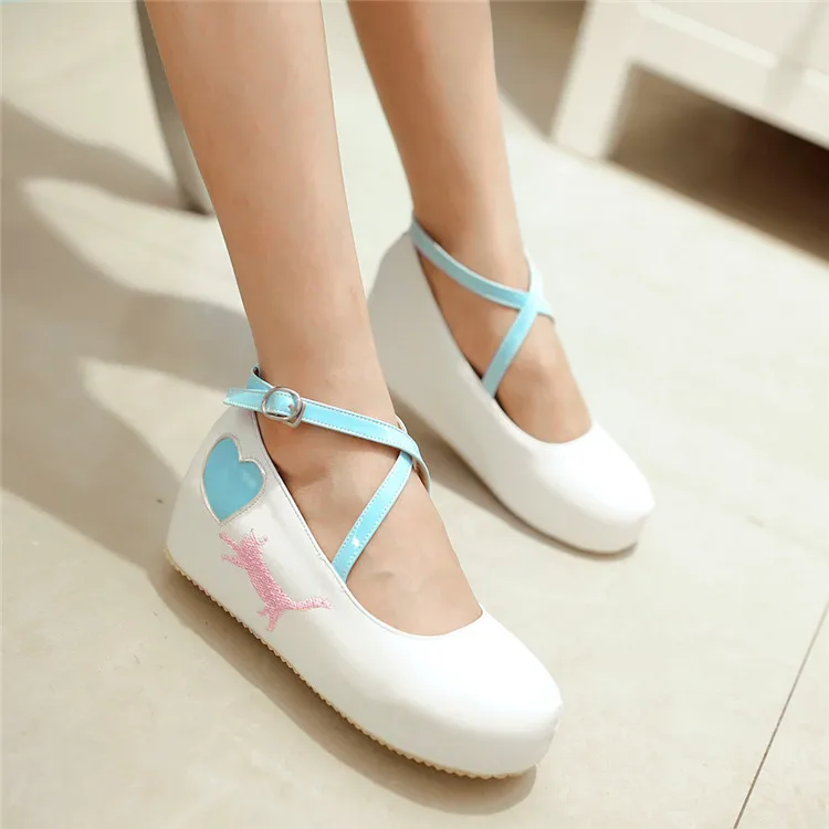 Японская Милая повседневная обувь в стиле &quotЛолита&quot женские туфли с круглым