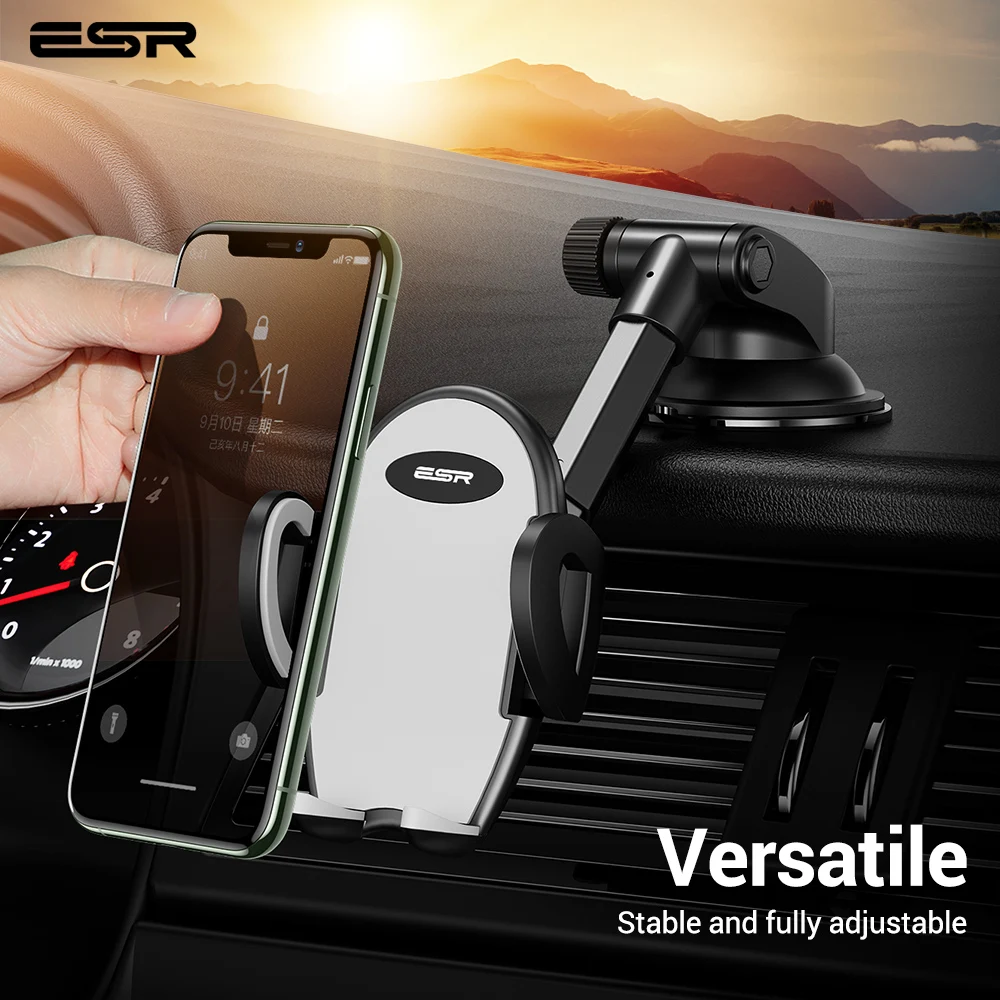 

ESR Car Phone Holder Fully Adjustable Flexible 360 Mount in Car Stable Support Mobile Phone Smart Stand For iPhone Huawei Xiaomi