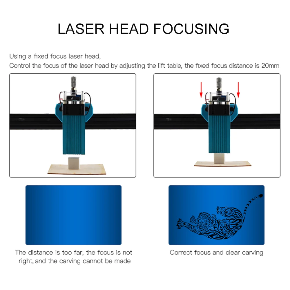 

40W Laser Engraver Tool Fast Carver Laser Engraving Machine Woodworking Tool Printer Cutting Engraver for Plastic Wood Steel