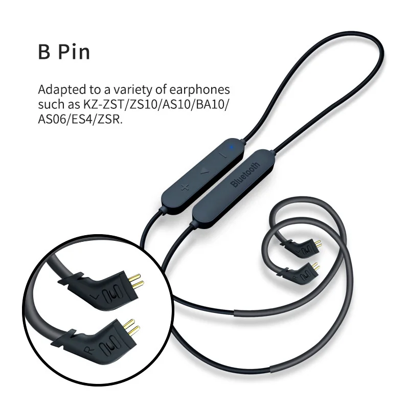 KZ-ZST ZS10 AS10 ES4 KZ Aptx HD CSR8675 MMCX Bluetooth модуль наушники 5,0 беспроводной кабель обновления применяется наушники AS10ZSTZSNProZS10Pro/AS16/ZSX - Цвет: KZ-ZST ZS10 AS10 ES4